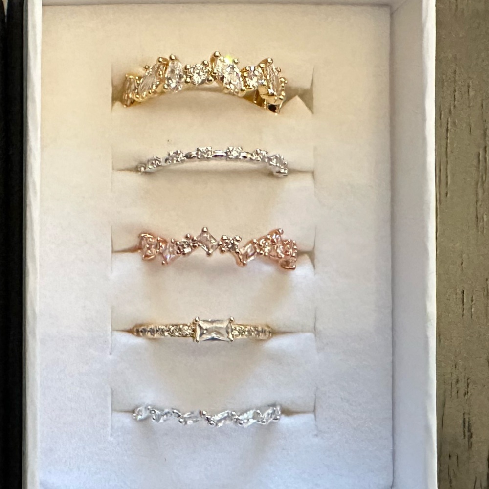 Gold and Silver Ring Set